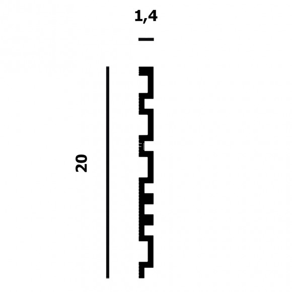 3D декоративная стеновая панель Перфект Плюс P165-2800 белая ударопрочная 200х2800 мм