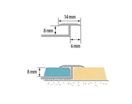 Алюминиевый профиль Т-образный гибкий 14 мм Cezar W-AL-D14PEL-V-250 венге 2,5 м Алюминиевый профиль Т-образный гибкий 14 мм Cezar W-AL-D14PEL-V-250 венге 2,5 м