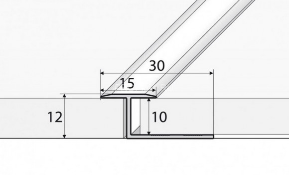Алюминиевый Т-профиль гибкий закладной Effector S 92 02-шампань 15х10 мм 2,5 м