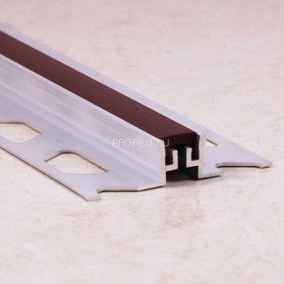 Алюминиевый компенсационный профиль ПО-114 коричневый 2,7 м