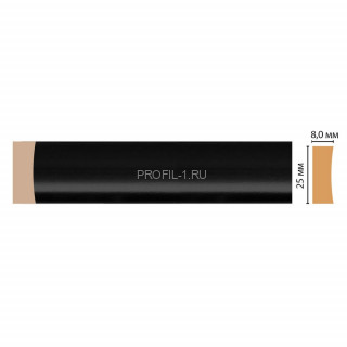 Молдинг DECOMASTER D046-195 (25x8x2400) цвет Черный глянец Молдинг DECOMASTER D046-195 (25x8x2400) цвет Черный глянец