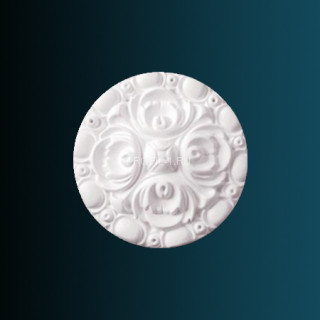 Декоративный орнамент Перфект G2048 белый 130х130х26 мм