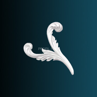 Декоративный орнамент Перфект G2341L левый белый 218х250х22 мм