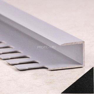 Окантовочный П-профиль алюминиевый 10 мм ПО-П10 черный муар 2,7 м Окантовочный П-профиль алюминиевый 10 мм ПО-П10 черный муар 2,7 м