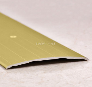 Алюминиевый порог одноуровневый 60 мм ПО-60 золото глянец 2,7 м