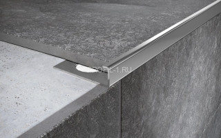 П-профиль из нержавеющей стали окантовочный 12 мм FPL 12 P полированная сталь 270 см