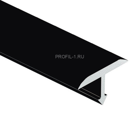Профиль Т-образный 14 мм алюминий полукруглый PV40-40 черный Ral 9005 2,7 м