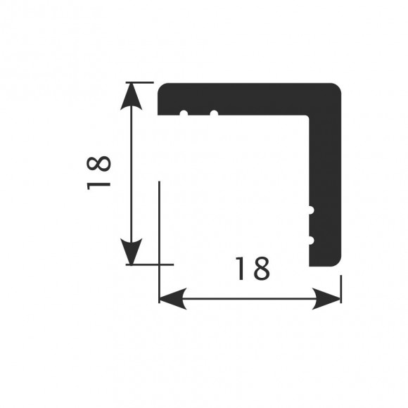 Декоративный уголок Cosca AX-002 белый полистирол 18х18 мм 2м