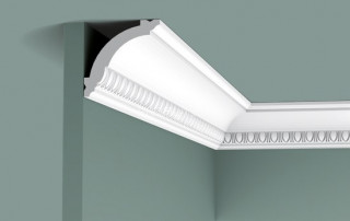 Потолочный плинтус Orac Decor Duropolymer CX101 белый полистирол 69х71 мм 2м