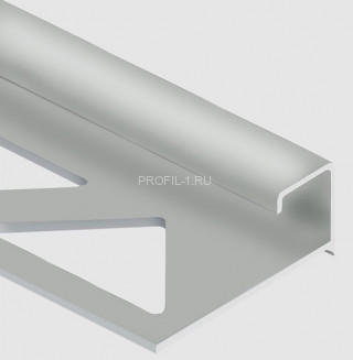 Профиль С-образный для плитки угловой внутренний 12 мм алюминий PV55-01 полированный 2,7 м