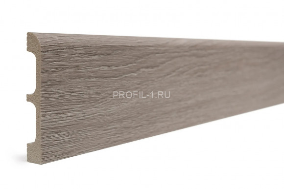 Напольный плинтус Decor-Dizayn 706-80SH полистирол под дерево 80х13х2400 мм