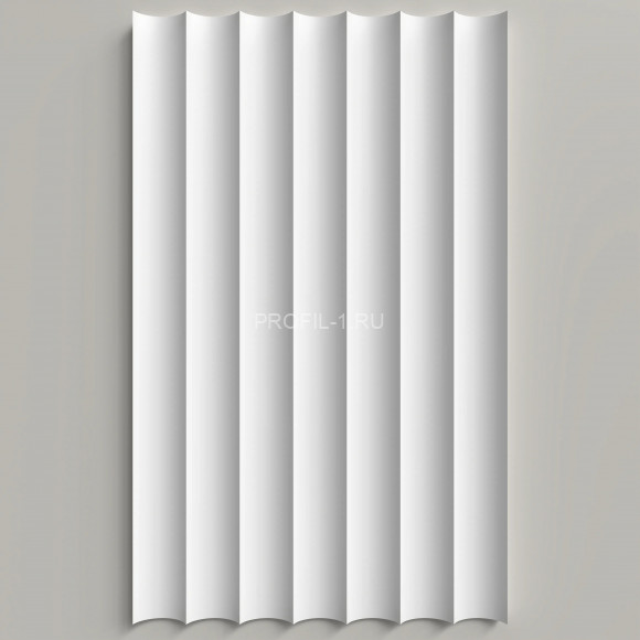 Стеновая декоративная панель 3D Decor-Dizayn DD900(3m) из полистирола белая, под покраску 240х10х3000 мм