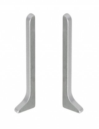 Комплект заглушек для напольного плинтуса  VILO linela 411 RAL 9023 (левая+правая 2шт.) серебро Комплект заглушек для напольного плинтуса  VILO linela 411 RAL 9023 (левая+правая 2шт.) серебро