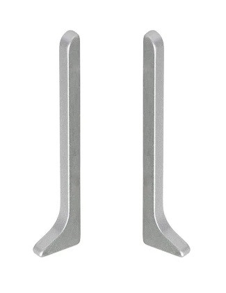 Комплект заглушек для напольного плинтуса  VILO linela 411 RAL 9023 (левая+правая 2шт.) серебро Комплект заглушек для напольного плинтуса  VILO linela 411 RAL 9023 (левая+правая 2шт.) серебро