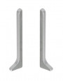 Комплект заглушек для напольного плинтуса  VILO linela 411 RAL 9023 (левая+правая 2шт.) серебро Комплект заглушек для напольного плинтуса  VILO linela 411 RAL 9023 (левая+правая 2шт.) серебро