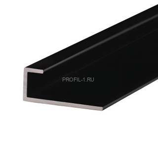 Алюминиевый П-профиль для стекла 5 мм ПО-111 черный матовый 2.7 м