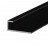 Алюминиевый П-профиль для стекла 5 мм ПО-111 черный матовый 2.7 м