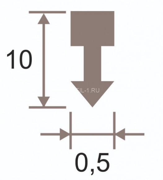 Т-профиль вставка алюминий ПТ-05 черный матовый 2,7 м