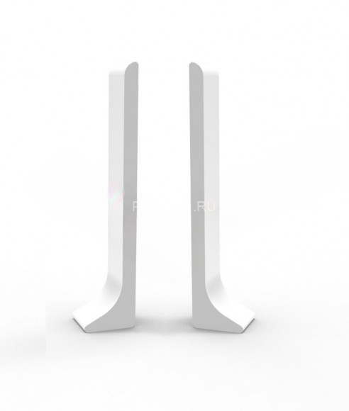 Комплект заглушек для напольного плинтуса 100 мм Диал ПЛ-100з 0035 белый муар RAL 9016 (пара левая+правая)