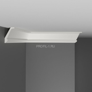 Плинтус потолочный DECOMASTER D151ДМ (40x25x2000) ударопрочный, белый, под покраску