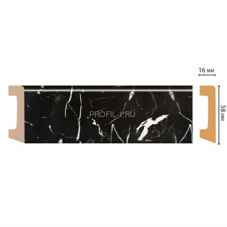 Плинтус напольный DECOMASTER D234-78ДМ (58x16x2400) Мрамор черный, ударопрочный Плинтус напольный DECOMASTER D234-78ДМ (58x16x2400) Мрамор черный, ударопрочный