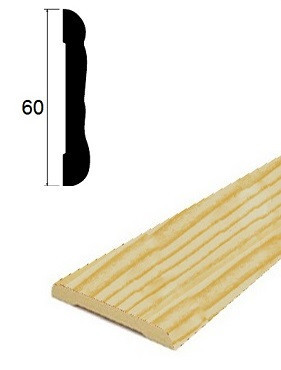 Наличник ПВХ 60 мм Lemal 22060 Цвет 0050 Сосна 2,2 м