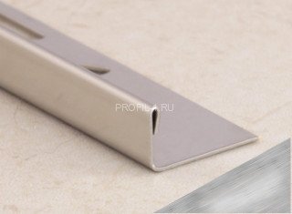 L-профиль из нержавеющей стали SL005-12H серебро глянец браш 2,7 м