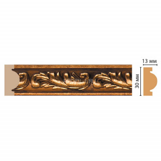 Молдинг DECOMASTER 157-1223 (30x13x2400) цвет Золото Молдинг DECOMASTER 157-1223 (30x13x2400) цвет Золото
