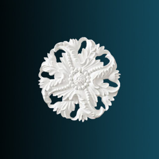 Декоративный орнамент Перфект G2049 белый 125х125х17 мм