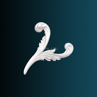 Декоративный орнамент Перфект G2341R правый белый 218х250х22 мм