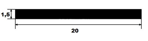 Латунная полоса 20 мм 2,7 м старая бронза