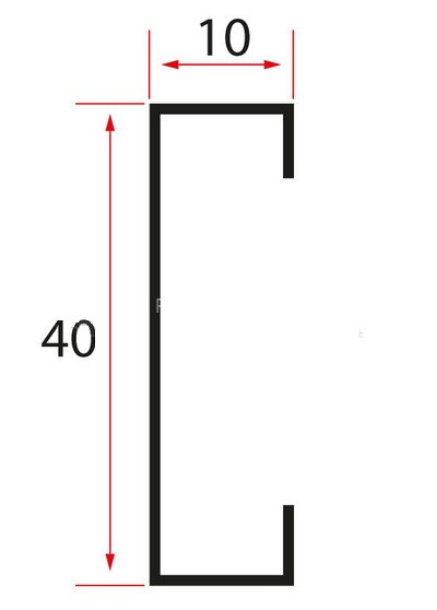 Алюминиевый плинтус напольный 40 мм ПТ-41 серебро 3 м