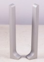 Комплект заглушек для плинтуса напольного ПЛ-80 серебро матовое