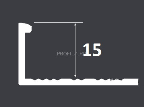 Профиль L-образный 15 мм LP 15Cezar PVL76 L латунь полированная 2,5м