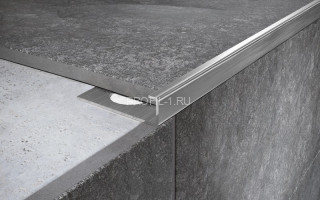 П-профиль из нержавеющей стали окантовочный 12 мм FPL 12 S сатинированная сталь 270 см