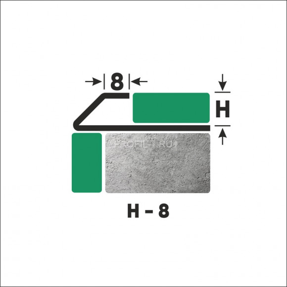 С-профиль из нержавеющей стали окантовочный скошенный 8 мм FPG 8 GS золото сатинированное 270 см