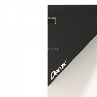 Алюминиевый теневой плинтус Decaro i100A Black черный 2 м