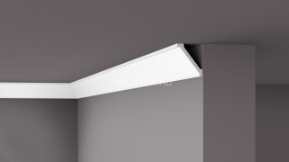 Потолочный плинтус NMC Wallstyl WT2 белый полистирол 75х90 мм 2м