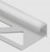 Профиль С-образный для плитки угловой внутренний 12 мм алюминий PV55-02 серебро матовое 2,7 м