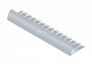 С-профиль алюминиевый для плитки алюминиевый гибкий 10 мм NEEXY PV20-02 MS серебро матовое 2.7 м