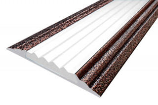 Порог алюминиевый 46 мм одноуровневый противоскользящий АП-46-Антик медь-белый 2,0 м Порог алюминиевый 46 мм одноуровневый противоскользящий АП-46-Антик медь-белый 2,0 м