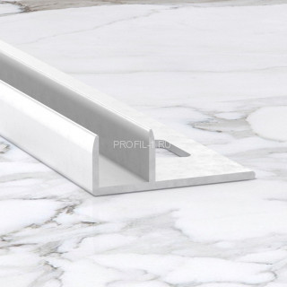 Алюминиевый П-профиль для стекла 10х10 мм ПО-211 серебро глянец 2.7 м