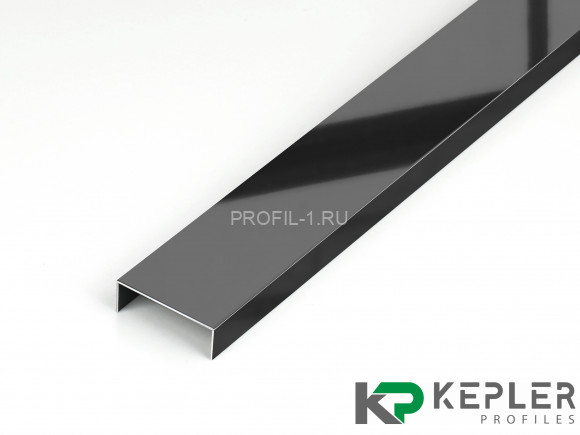 П-профиль бордюрный 10х30 мм из нержавеющей стали SS 304 FSUP30-BP S.S.304 черный полированный 2.7 м