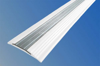 Противоскользящий профиль полоса с алюминиевой вставкой 45 мм NoSlipper-Полоса белый 2,7 м