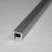 Алюминиевый П-профиль 10х10 мм Евротрим 0200.01 серебро 2,95 м