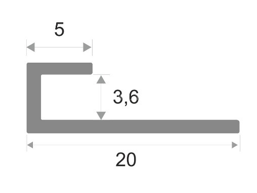 Алюминиевый П-профиль под стекло 3,6 мм ПО-166 бронза матовая 2,7 м
