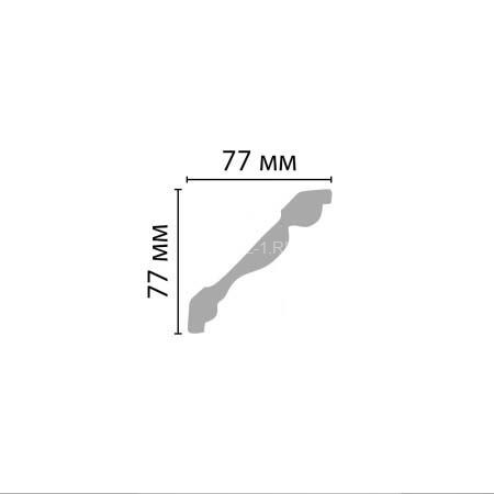 Плинтус потолочный DECOMASTER D154ДМ (77x77x2000) ударопрочный, белый, под покраску