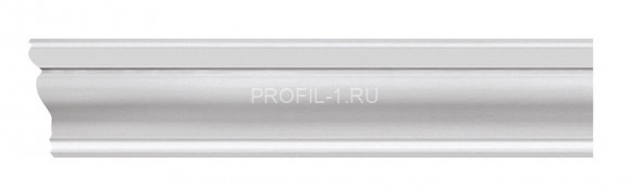 Плинтус потолочный DECOMASTER D154ДМ (77x77x2000) ударопрочный, белый, под покраску