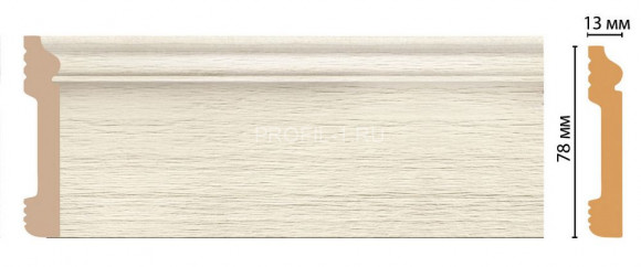 Плинтус напольный DECOMASTER D005-1070ДМ (79x13x2400) с кабель-каналом Дуб молочный