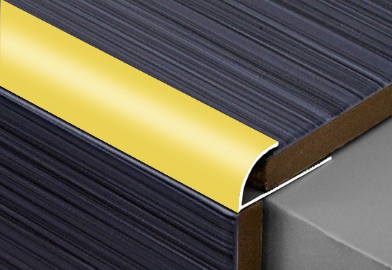 Алюминиевый профиль С-образный 6 мм ПО-6 золото глянец  2,7 м